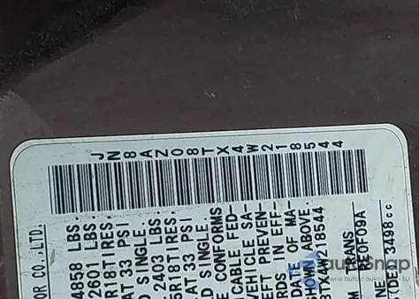 2004 Nissan Murano Sl z USA, uszkodzony, nr VIN JN8AZ08TX4W218544